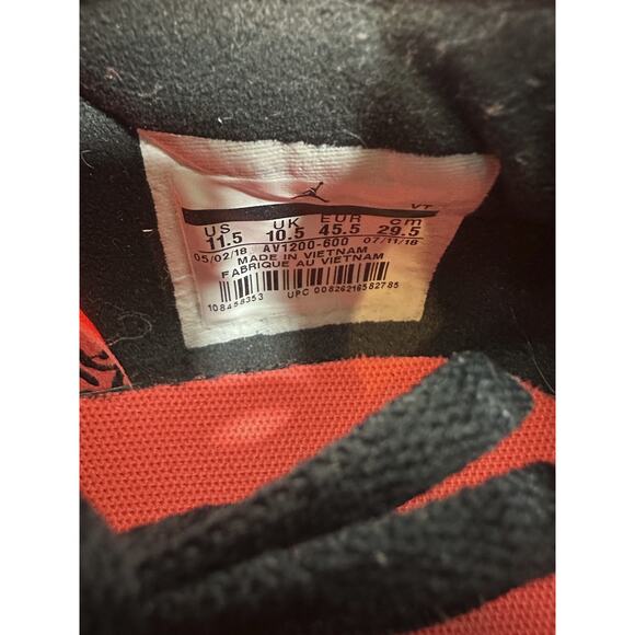 Jordan 88 Racer Toro Men's 11.5 Infrared Red Running Sneakers AV1200-600 Shoes - Picture 14 of 16